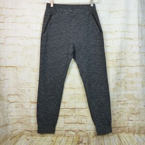 Uniqlo Dry Stretch Sweat Pants Mens M Heather Gray Zip Pockets Pull On 418703